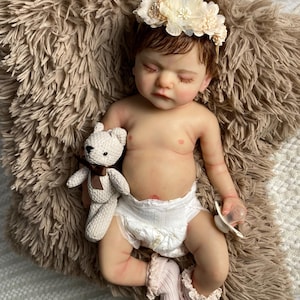 full body silicone baby with rooted hair