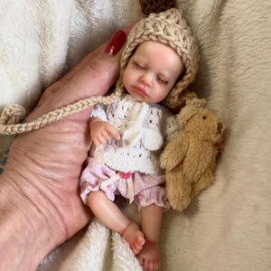 Mini baby reborn full silicone 6 inches