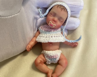 Full body silicone baby girl 11 cm (4.3 inc) full body silicone baby, newborn doll