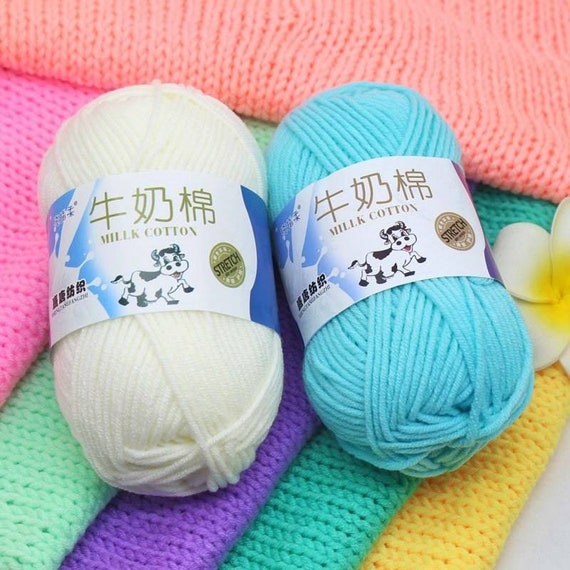 TEHAUX Knitting kit Cotton Yarn Knitting Yarn Soft Baby Wool Yarn Super  Saver Yarn Cotton line Yarn for Crocheting Yarn for Knitting scrubby Yarn  Baby