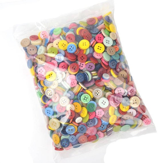 1000 Pcs Resin Buttons, Assorted Sizes Round Craft Buttons for Sewing DIY  Crafts
