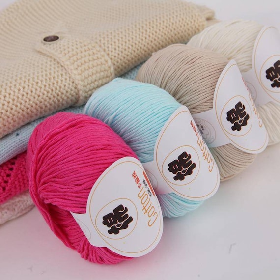 12 Colors Milk Cotton Yarn Soft Cotton Crochet Thread Baby Knitting Wool  Yarn