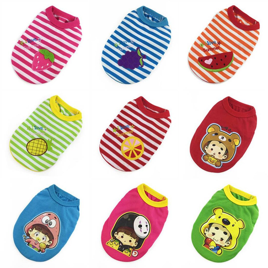 9style XXXS/XXS/XS Fruit Mini Puppy Summer Sweater Baby Pet Clothes Teacup Small Dogs Clothing