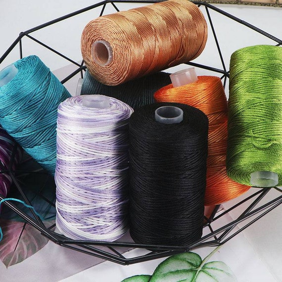 50colors 100g 1.5mm High Quality Thin Crochet Nylon Yarn for DIY Handmade  Crafts Home Decoration 