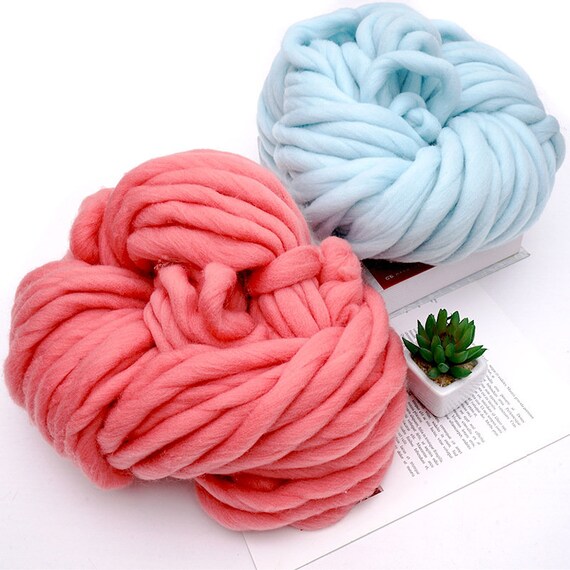 34colors 250g roll 20mm Chunky Yarn Merino Wool Roving Giant Yarn for Arm Knitting Chunky Knit Etsy