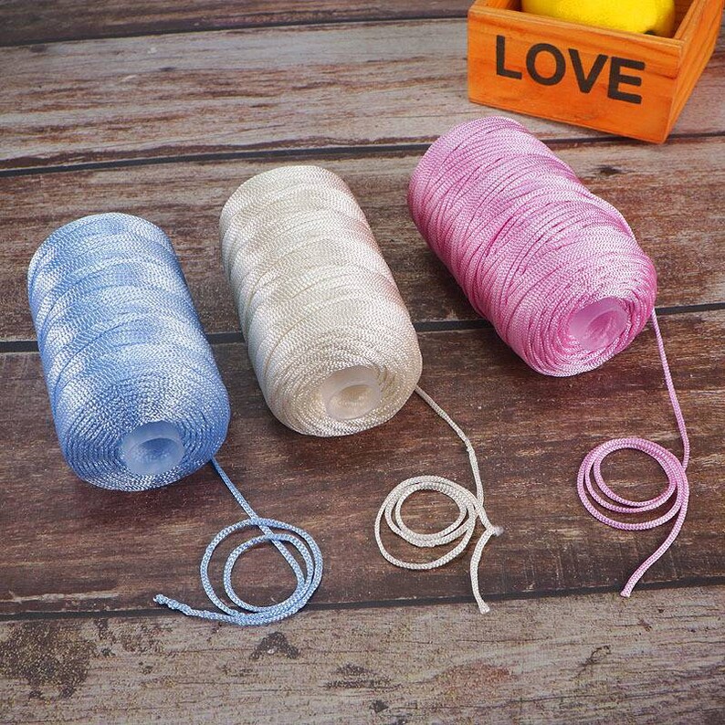 27colors 125g High Quality Crochet Nylon Yarn for DIY Handmade Crafts