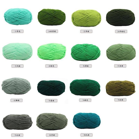 Green Series 5 Ply 50g High Quality Milk Cotton Knitting Crochet Yarn Baby  Wool 