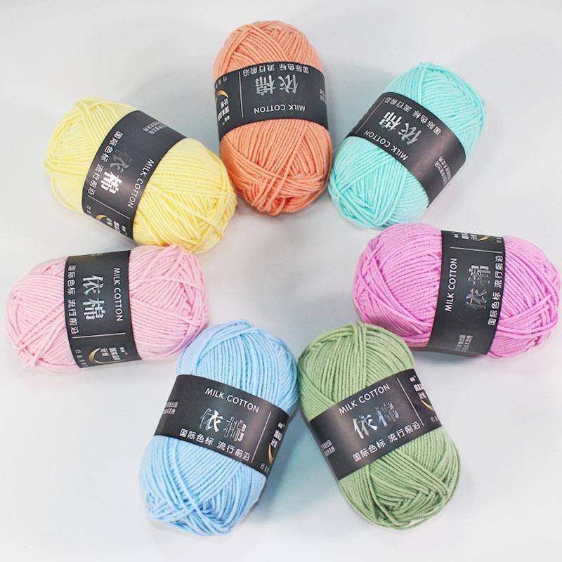 Uheoun Bulk Yarn Clearance Sale for Crocheting, Colorful Hand Knitting 50g  Knitting Crochet Milk Soft Baby Cotton Wool Yarn D