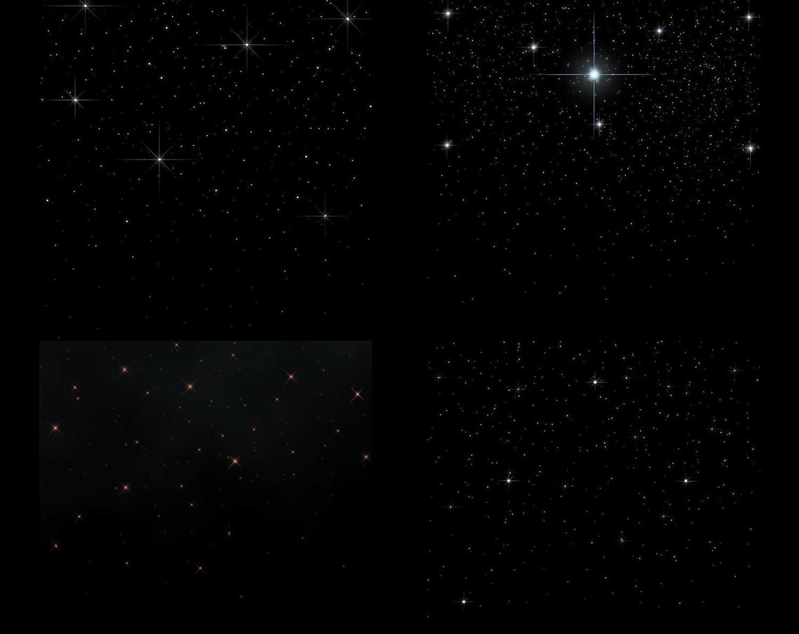 14 Stars Overlays with Transparent Background Digital pack Etsy