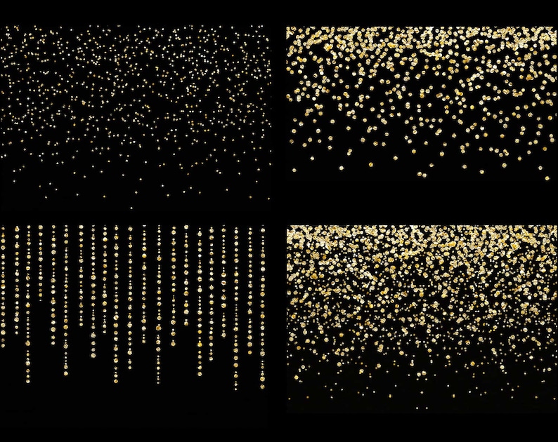 16 Gold Foil Borders Overlay Digital Pack Instant Download Etsy