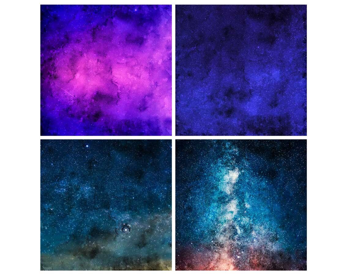 12 Night Sky Watercolor Backgrounds, Instant Download, Digital Files ...