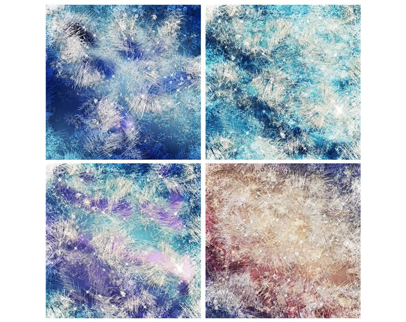 12 Winter Digital Paper Frosted Background Frost Digital Etsy