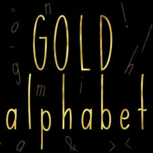 Clip-Art Gold letters, PNG Gold alphabet, Golden digital letters,  Gold numbers, Gold lettering, Instant download