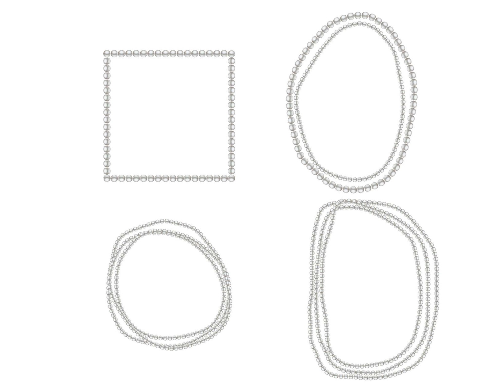 16 Pearl Frames Digital Pack Instant Download Design Etsy