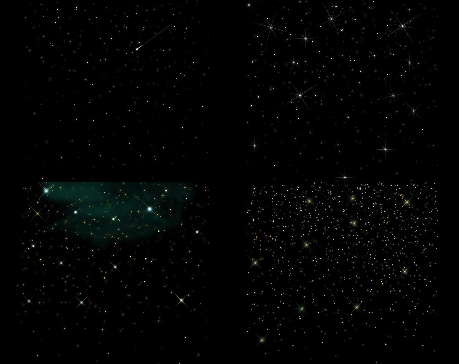 14 Stars Overlays with Transparent Background Digital pack | Etsy