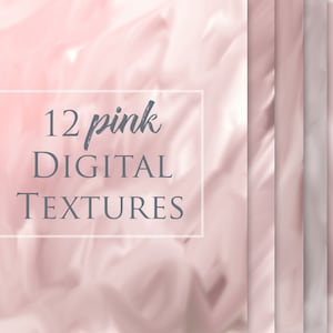 12 Pink digital papers, Abstract background, blush texture, download paper pack, Instant Download