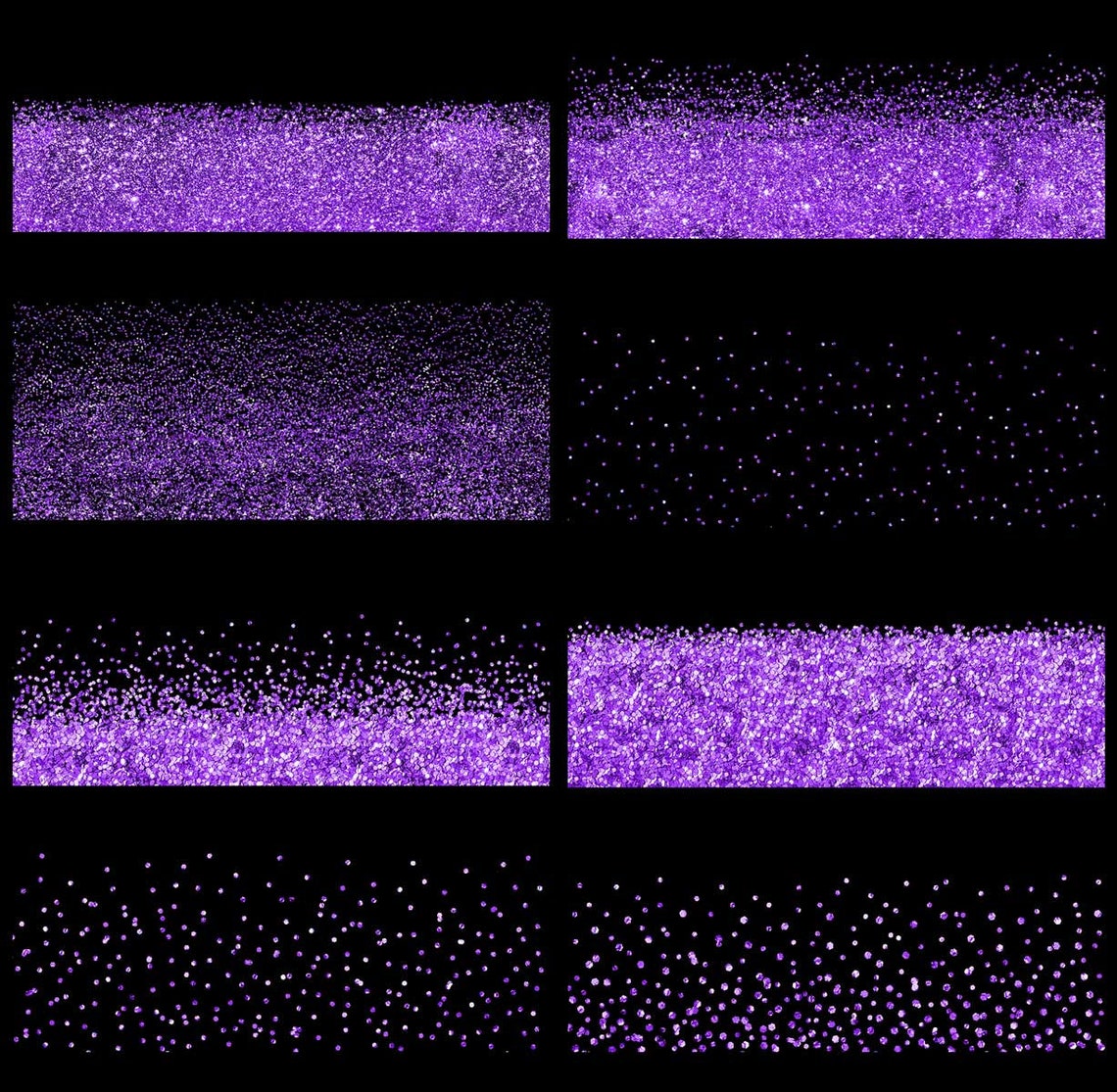 16 Purple Glitter Borders Border Overlays Digital Files | Etsy UK