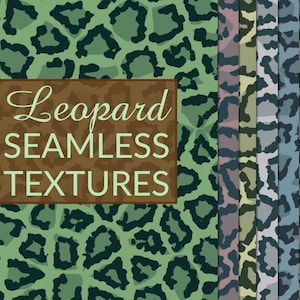 14 Leopard Seamless Textures, Leopard Backgrounds, Instant download, Digital files, Paper pack, Leopard Digital Paper