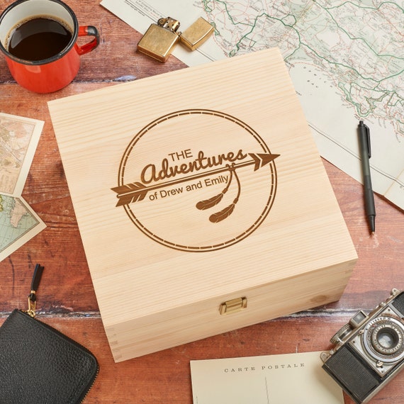 Personalised Wooden Keepsake Adventure Travel Memory Box Etsy