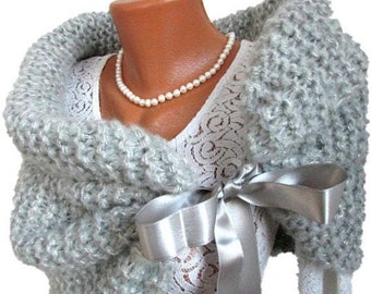 Knit Wedding Bolero for Bridal and Bridesmaids, Wedding Shrug, Cover Up, Wrap, Bridal Capelet, Romantic Wedding,