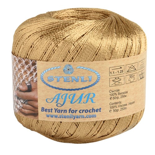 Knitsilk Nastro Di Seta Sari Non Tinto - Matassa Avorio 50g (30m) Per Uncinetto E Maglia - 4
