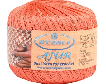 Hilo de seda de rayón viscosa para crochet y tejido, hilo fino vegano, hilo para decoración del hogar, hilo fino para bordar y bisutería de crochet