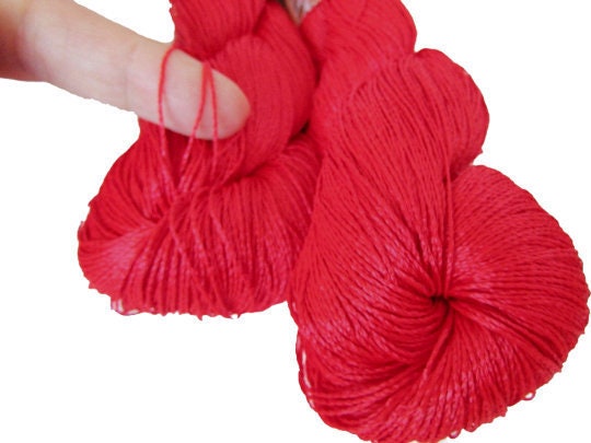 Viscose Rayon Silk Yarn, Vegan Thin Yarn for Crochet and Knitting, Yarn for  Home Decor, Thin Thread for Embroidery and Crochet Jewellery 