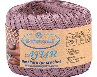 Hilo de seda de rayón viscosa, hilo fino vegano para crochet y tejido, hilo para decoración del hogar, hilo fino para bordar y bisutería de crochet