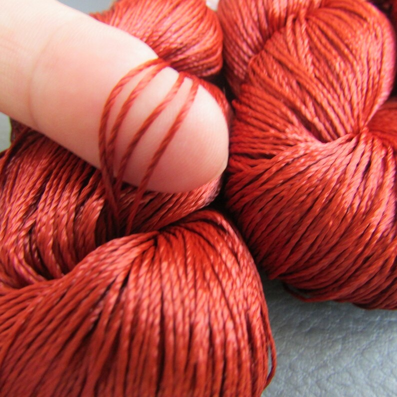 Viscose rayon silk yarn for crochet and knitting lace thin Etsy