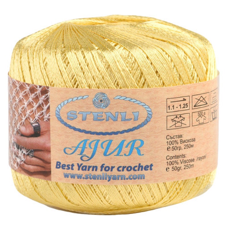 Viscose Rayon Silk Yarn Vegan Thin Yarn for Crochet and Etsy