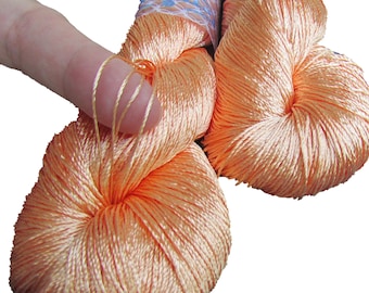 Hilo de seda viscosa superfino para ganchillo y punto, hilo para decoración.
