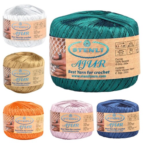 Viscose Silk Yarn for Crochet and Knitting Vegan Thin Thread Etsy