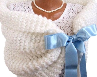 MADE to order Knit Wedding Bolero voor bruids- en bruidsmeisjes, huwelijksophalen, cover up, wrap, bruidscapje, romantische bruiloft