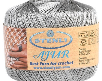 Hilo de seda de rayón viscosa para crochet y tejido, hilo fino vegano, hilo para decoración del hogar, hilo fino para bordar y bisutería de crochet