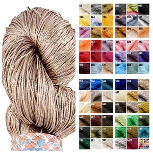 Viscose rayon silk yarn for crochet and knitting, vegan thin yarn, yarn for decorasione