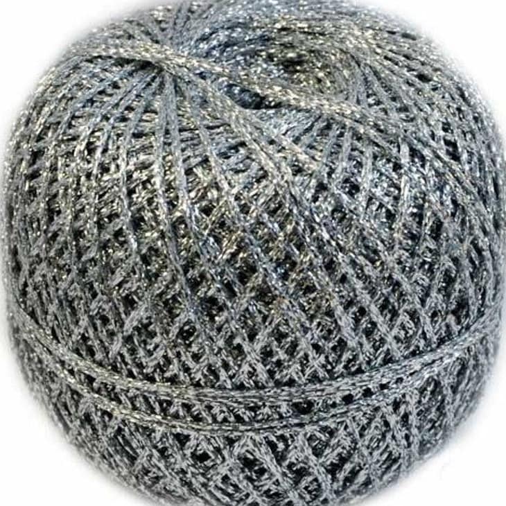 Brocade Metalic Thin Shiny Lame Yarn, Lurex Yarn for