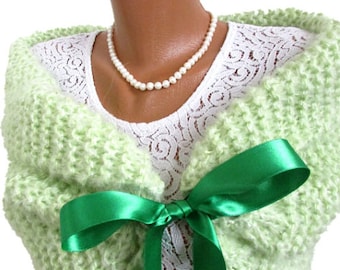Knit Wedding Bolero for Bridal and Bridesmaids, Wedding Shrug, Cover Up, Wrap, Bridal Capelet, Romantic Wedding,
