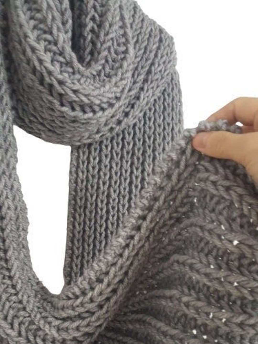 Hand Knitted Unisex Oversized Winter Scarf for Women and Men - Etsy