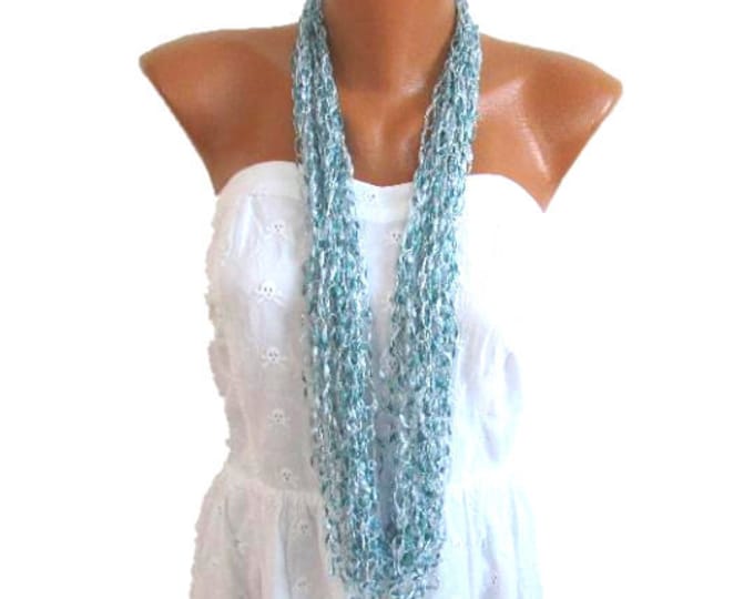 Small Loop Scarf Small SUMMER SCARF Infinity Loop, Solid Light Cream off White, Extra ...