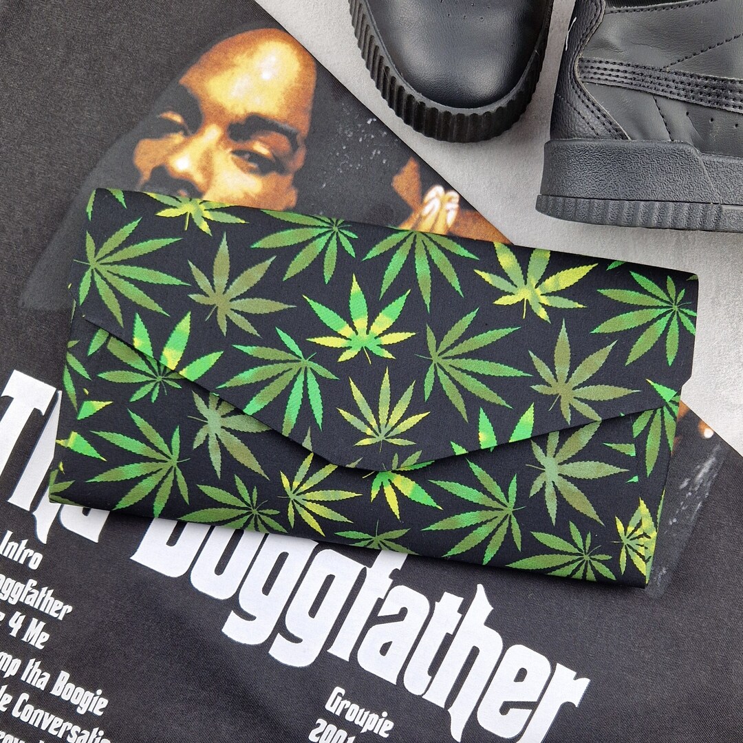 Gold And Black 420 Weed Marijuana Leaf Shoulder Handbag