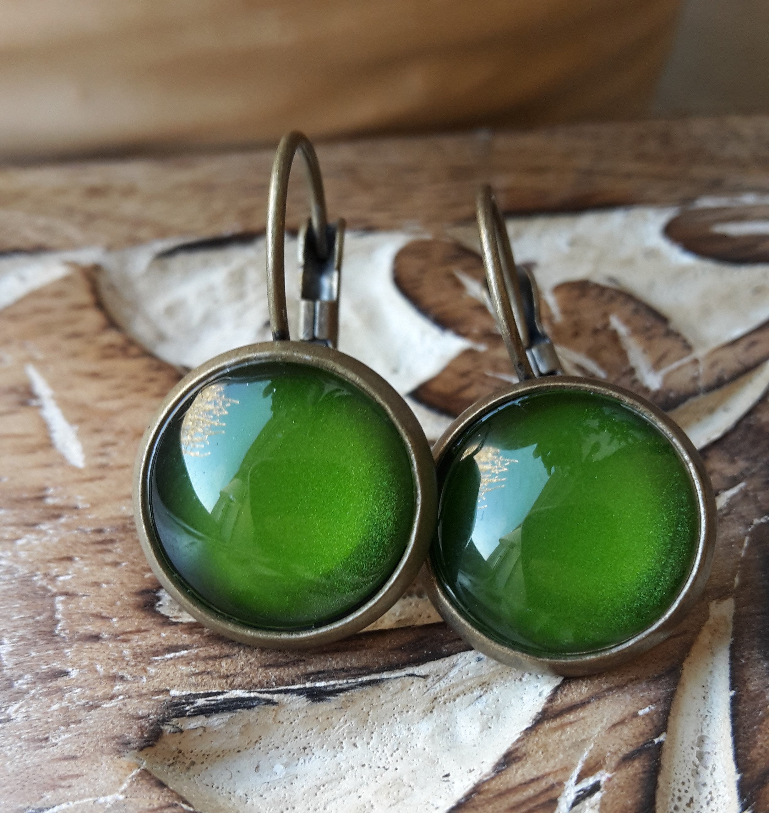 Light Green Ear Studs Green Earrings Lime Green Ring Grass Etsy UK