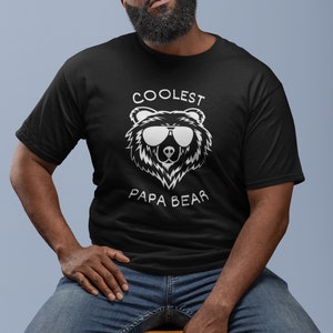 T-shirt papa ours le plus cool, cadeau fête des pères, chemise ours avec lunettes de soleil pour papa