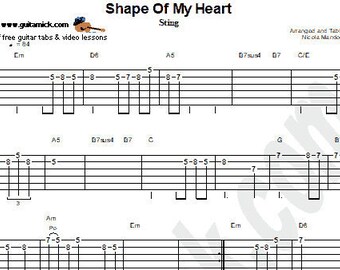 Shape Of My Heart Etsy