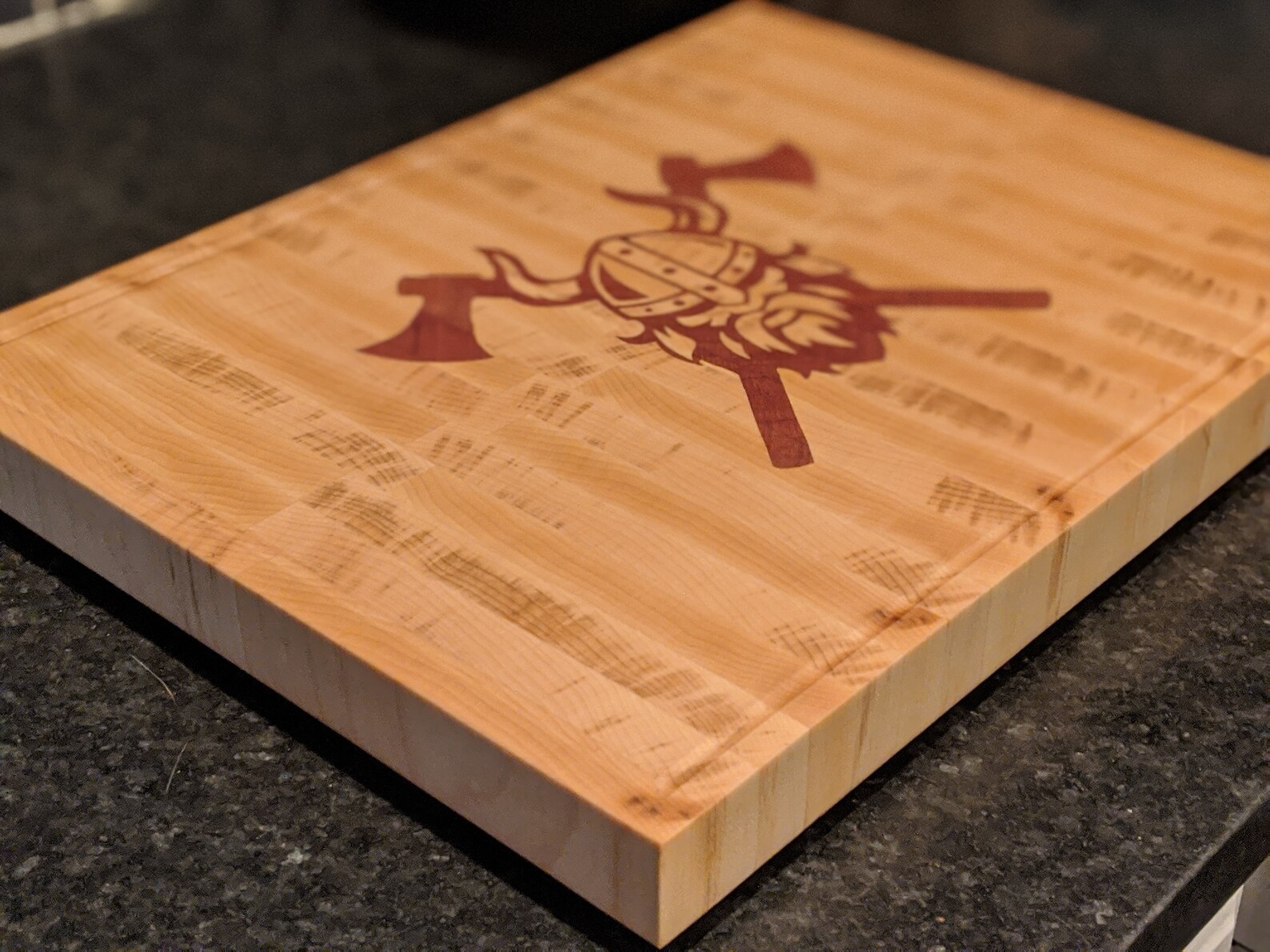 Viking EndGrain Cutting Board. Érable avec acajou Etsy