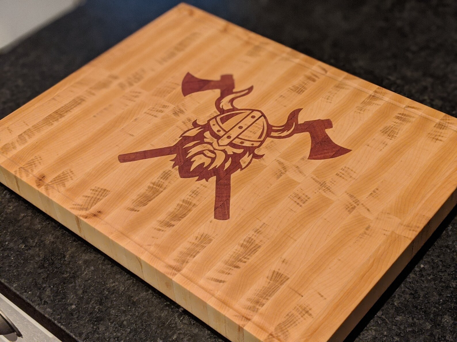 Viking EndGrain Cutting Board. Érable avec acajou Etsy