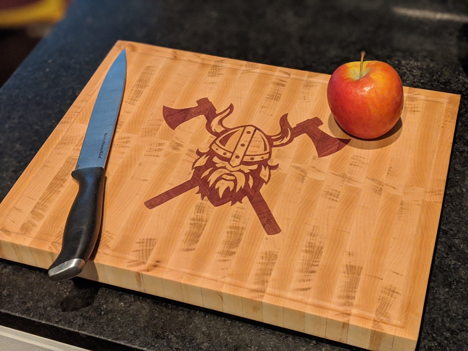 Viking EndGrain Cutting Board. Érable avec acajou Etsy