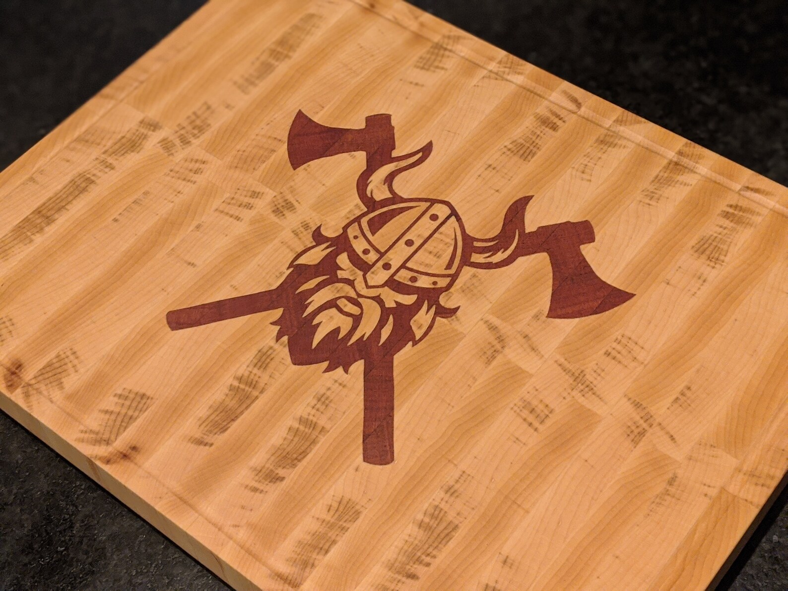 Viking EndGrain Cutting Board. Érable avec acajou Etsy