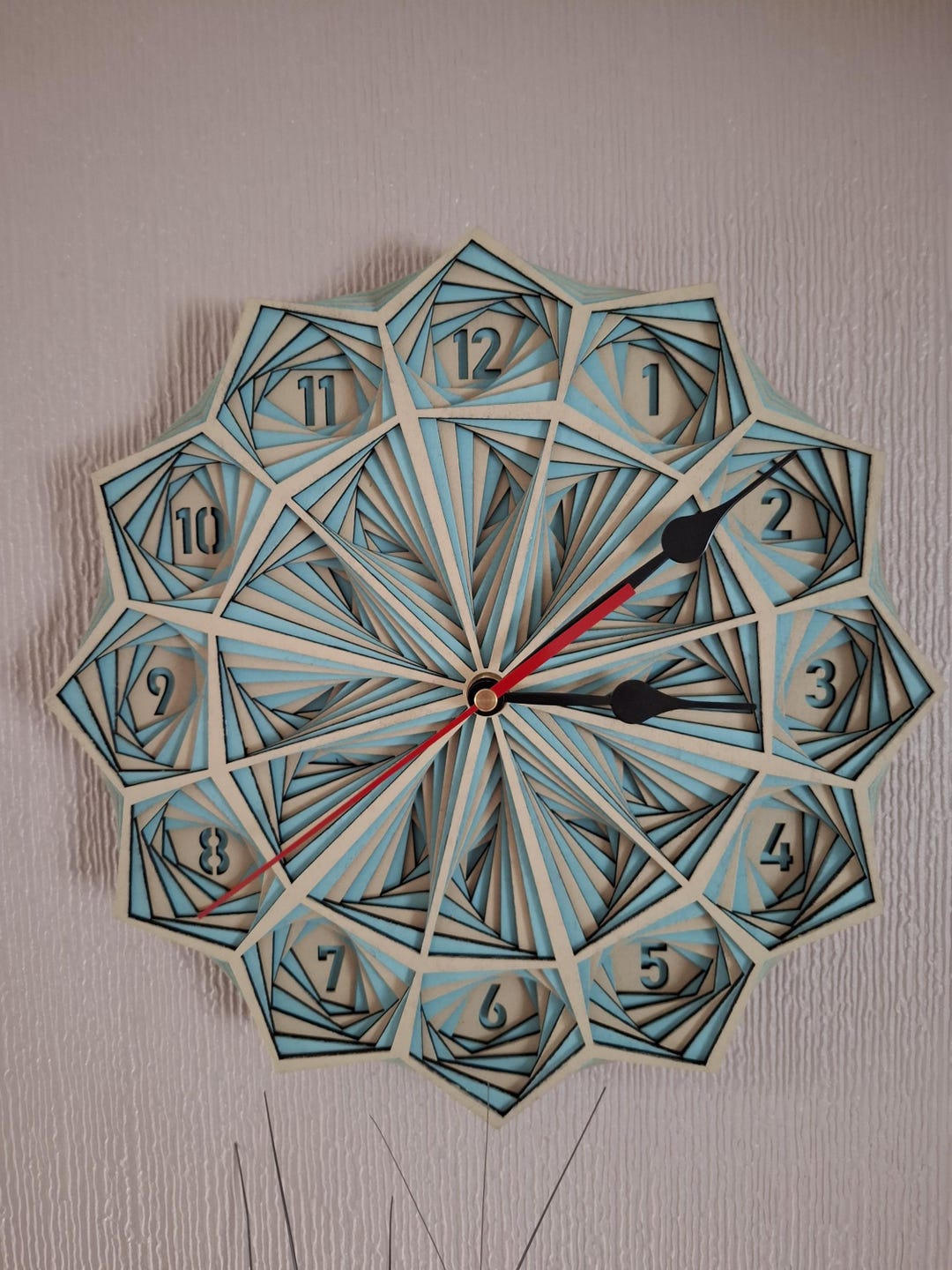 Multi Layered Laser Cut Wall Art Clock - Etsy
