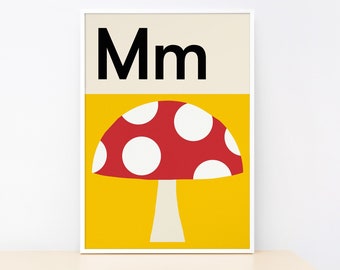 Mushroom - Alphabet print