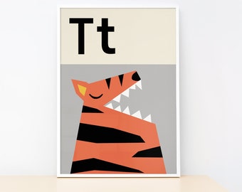 Tiger - Alphabet print